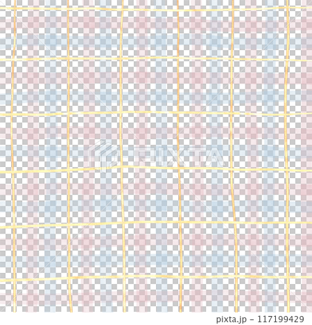 Gold Pink Blue Plaid Hand Drawn Background Overlay 117199429