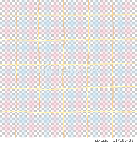 Gold Pink Blue Plaid Hand Drawn Background Overlay 117199433