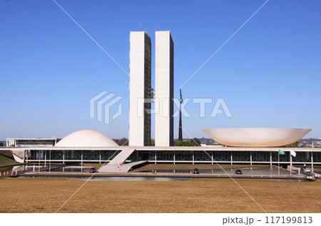 ブラジリアの国会議事堂　ブラジル 117199813
