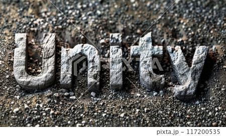 Pumice Stone Collaborative teamwork concept art poster. 117200535