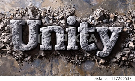 Pumice Stone Collaborative teamwork concept art poster. 117200537