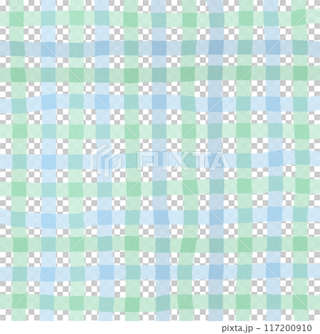 Green Blue Gingham Check Hand Drawn Background Overlay 117200910