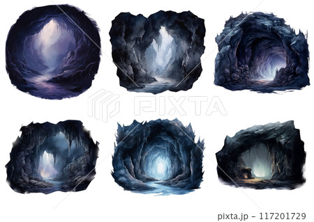 Six Different Artistic Depictions of Cave Entrances 117201729