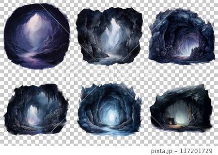 Six Different Artistic Depictions of Cave Entrances 117201729