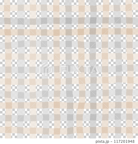 Gray Beige Gingham Check Hand Drawn Background Overlay 117201948