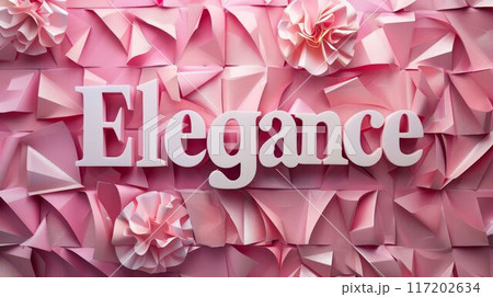 Paper Style and elegant design concept art poster. 117202634