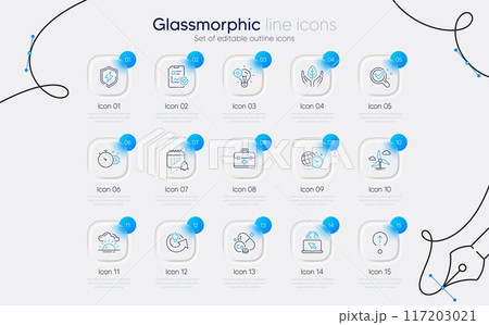 Set of Internet, Windmill turbine and Chemistry lab line icons for web app. Seo idea, Cogwheel timer, Power safety icons. Calcium mineral, First aid, Time management signs. Vector Set of Internet, Windmill turbine and Chemistry lab line icons for web app. Seo idea, Cogwheel timer, Power safety icons. Calcium mineral, First aid, Time management signs. Vector 117203021