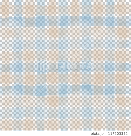 Blue Beige Gingham Check Hand Drawn Background Overlay Blue Beige Gingham Check Hand Drawn Background Overlay 117203352
