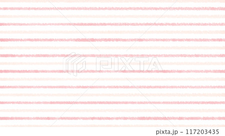 クレヨンで描く、優しい雰囲気のストライプ模様 - かわいい- 16:9 117203435