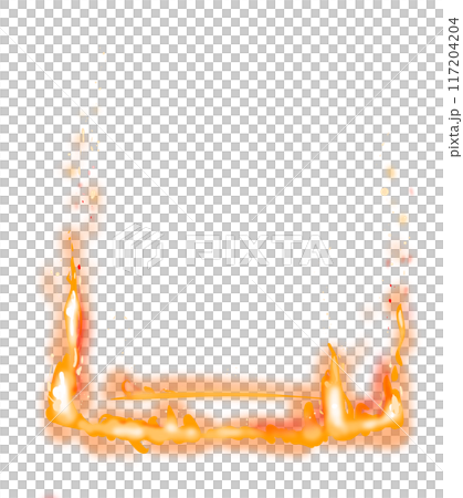 Podium engulfed in flames illustration for use labels, printing, fabrics, packaging 117204204