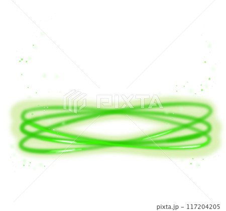 Green ovals with light illustration for use labels, printing, fabrics, packaging 117204205