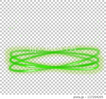 Green ovals with light illustration for use labels, printing, fabrics, packaging 117204205