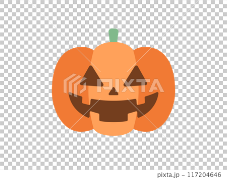カボチャのおばけのアイコンのイラスト 117204646