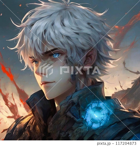 【イラスト素材】生きて此の地に-蒼き瞳の戦士と秘められた力の物語/井上軟太郎「サイバー天安門」より 117204873