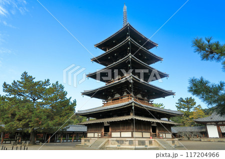 世界遺産 聖徳宗総本山法隆寺西院伽藍 五重塔 世界遺産 聖徳宗総本山法隆寺西院伽藍 五重塔 117204966