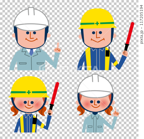 工事現場で働く人 117205194