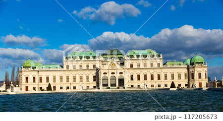 Upper Belvedere palace near water basin in Vienna, Austria Upper Belvedere palace near water basin in Vienna, Austria 117205673