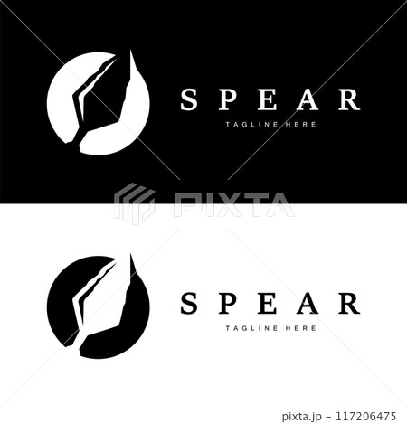 Spear Logo Old Vintage Rustic Simple Design Business Brand Spear Arrow 117206475