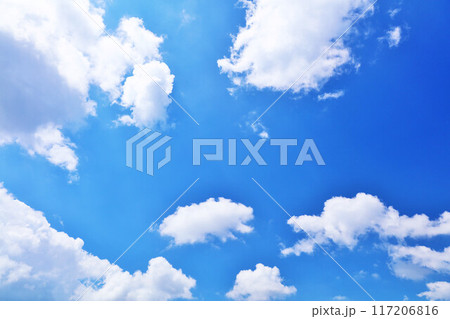 夏の青空と雲 夏の青空と雲 117206816