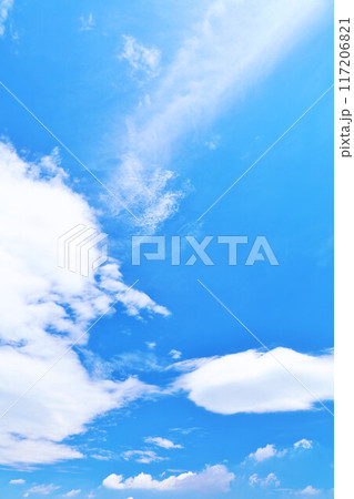 秋の青空と雲 秋の青空と雲 117206821