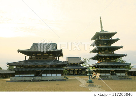 世界遺産 聖徳宗総本山法隆寺西院伽藍 金堂と五重塔 世界遺産 聖徳宗総本山法隆寺西院伽藍 金堂と五重塔 117206840