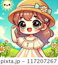 お散歩をする少女 117207267