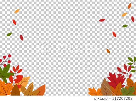 Autumn leaves frame background 23 117207298