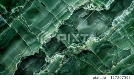 A detailed view of a textured green marble surface 117207592