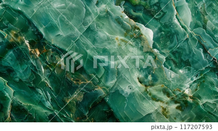 A detailed view showcasing the green texture of a marble surface 117207593