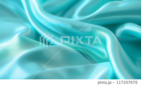 Shiny Aqua Satin Fabric with Smooth Flowing Texture Perfect for Textile Design and Fashion Projects Shiny Aqua Satin Fabric with Smooth Flowing Texture Perfect for Textile Design and Fashion Projects 117207678
