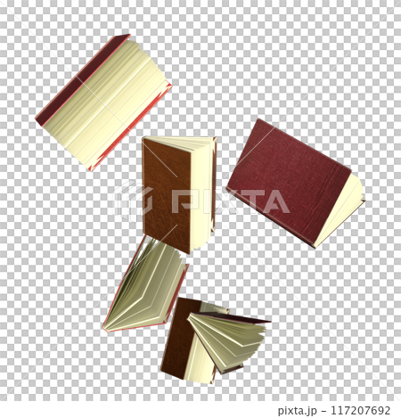 The Book drop in air for education or library concept 3d rendering. 117207692