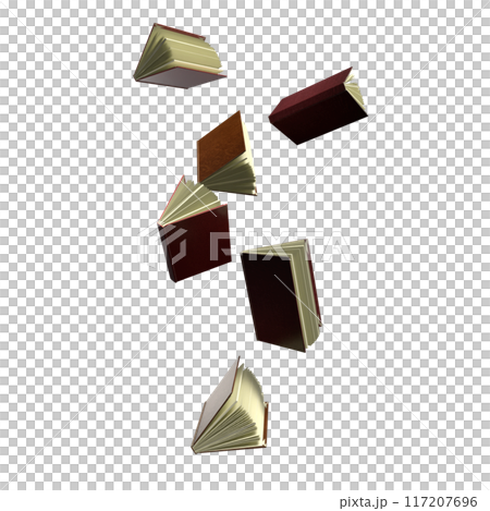 The Book drop in air for education or library concept 3d rendering. 117207696