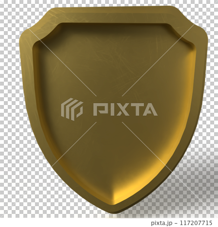 The Gold Shield for protection or security concept 3d rendering. 117207715