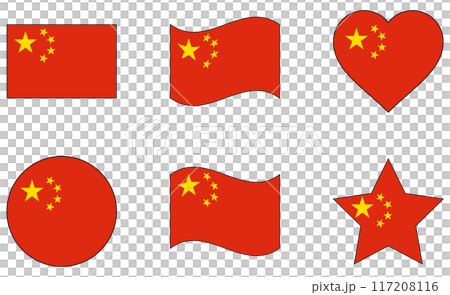 中国の国旗セット 117208116