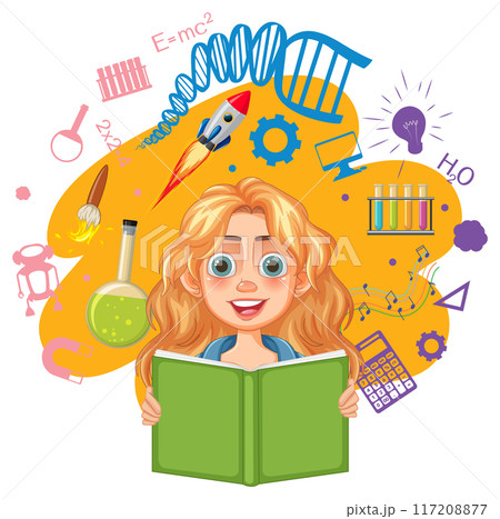 Curious Girl Learning Science Concepts 117208877