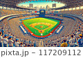 甲子園で高校野球を応援する人々 117209112