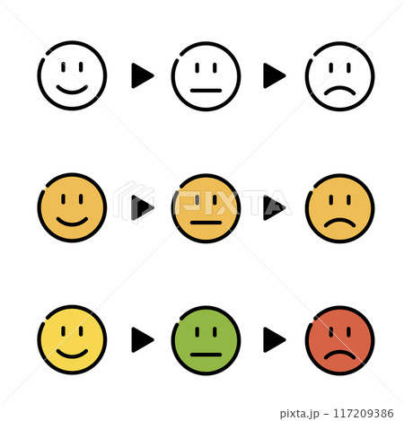 顔　表情　セット 117209386