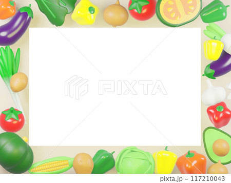 野菜の3Dのフレーム素材 117210043