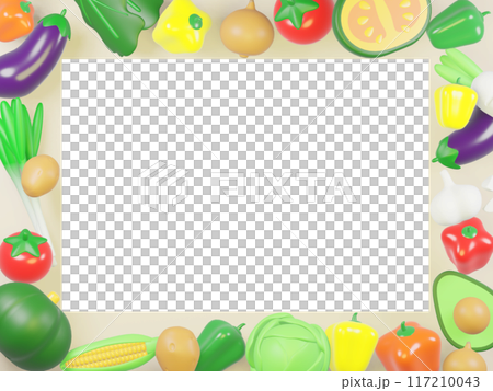 野菜の3Dのフレーム素材 117210043