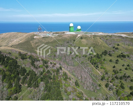 稚内公園の上空から観測設備の空撮 117210570