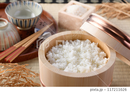 江戸おひつ （ 木製おひつ ）保存するだけでお米がツヤツヤふっくららおいしい炊き立てご飯 117211026