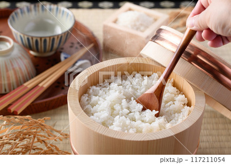 江戸おひつ （ 木製おひつ ）保存するだけでお米がツヤツヤふっくららおいしい炊き立てご飯 117211054