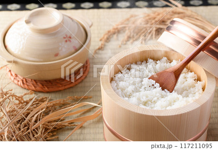 江戸おひつ （ 木製おひつ ）保存するだけでお米がツヤツヤふっくららおいしい炊き立てご飯 117211095