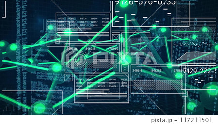 Image of digital data processing over dna strand and screens Image of digital data processing over dna strand and screens 117211501