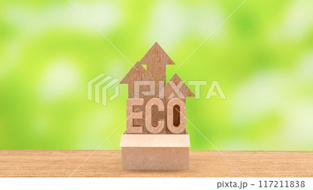 The Eco paper text in Box image 3d rendering. The Eco paper text in Box image 3d rendering. 117211838