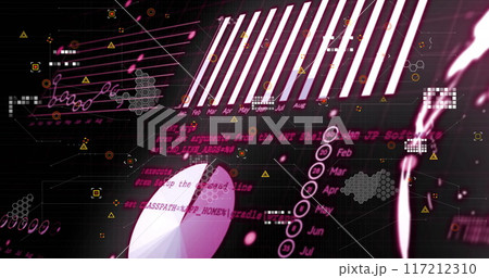 Image of data processing over dark background Image of data processing over dark background 117212310