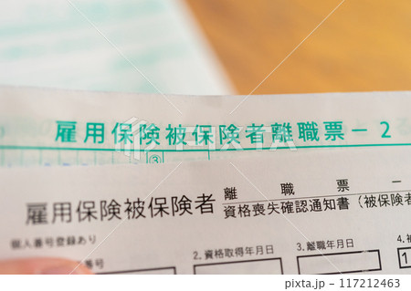 雇用保険被保険者離職票 117212463