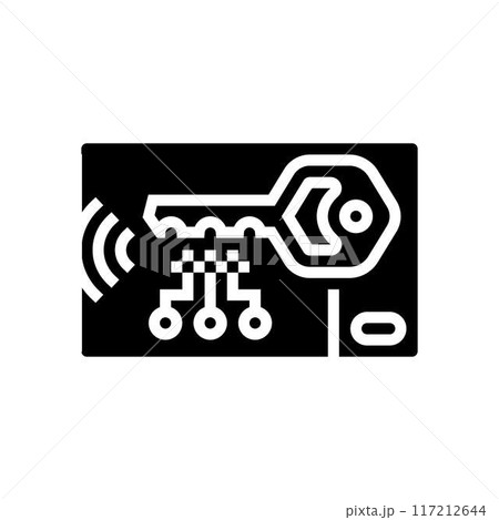 keycard virtual conference glyph icon vector illustration 117212644
