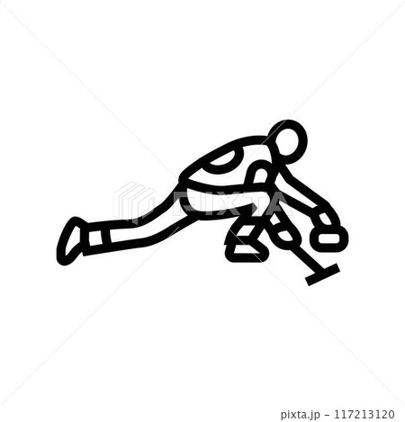 curling winter sport line icon vector illustration curling winter sport line icon vector illustration 117213120