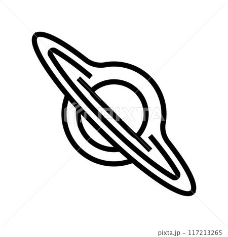 black holes unsolved mystery line icon vector illustration 117213265
